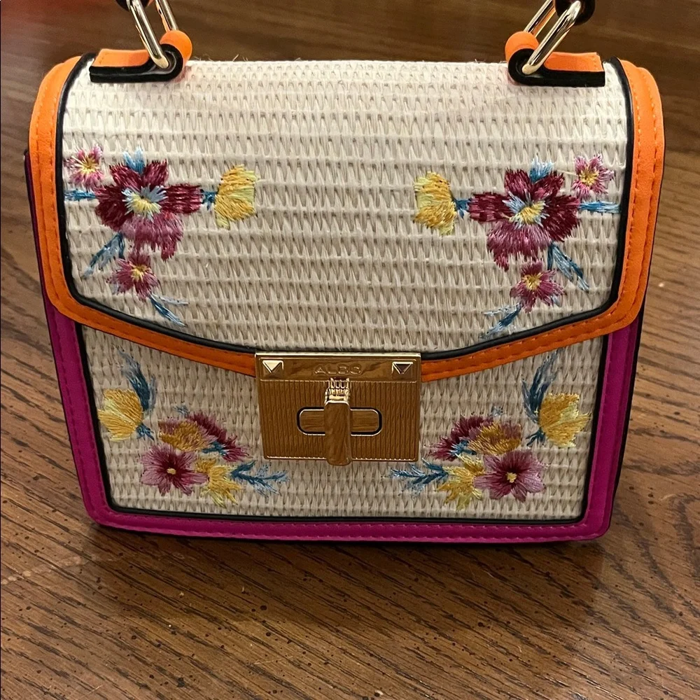 Aldo Poldice Floral Embroidered Satchel, NWOT‎ - Picture 6 of 15